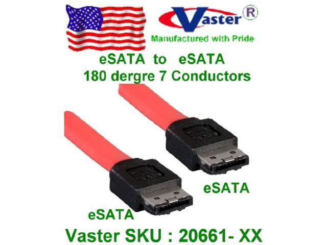 sata cable, external esata to esata cables 180 degree 7 conductors, 1 m