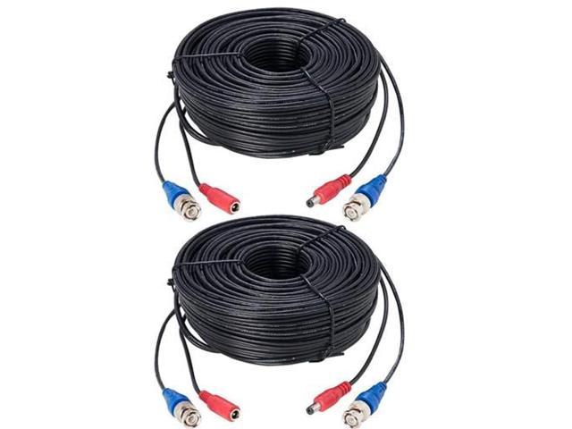 lorex 2 pack 100' ul/cm-rated premium 4k rg59/power accessory cable