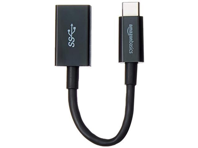 basics usb type-c to usb 3.1 gen1 female adapter cable - black