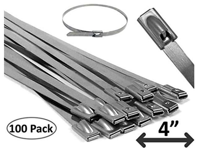 4' stainless steel cable ties - 100 pieces