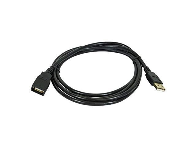 Monoprice USB 2.0 Extension Cable - 6 Feet - Black Type-A Male to USB Type-A Female, 28/24AWG, Gold Plated Connectors