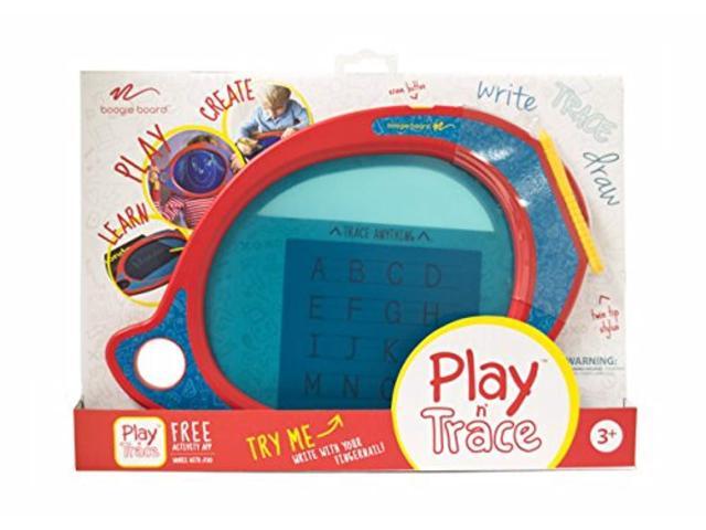 boogie board play and trace lcd writing tablet clear see-through writing surface for kids to write, trace, and draw ewriter age