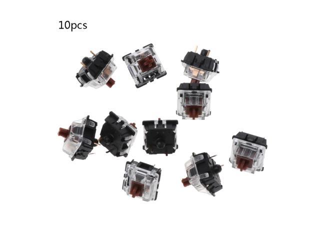 10Pcs/pack Mechanical Keyboard Gateron MX 3 Pin Brown Switch Transparent Case for Keyboard Cherry MX Compatible