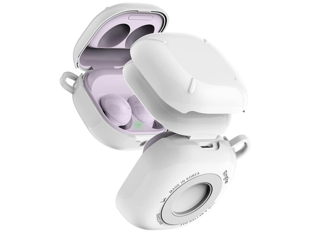 Slim-X for Samsung Galaxy Buds 2 Pro & Pro & FE & 2 & Live Case [No-case Feel] Lightweight Slim Cute Cover with Carabiner for Women, Men - Glossy...