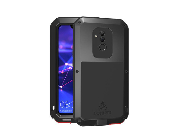 Love Mei Powerful Case For Mate20 Lite Premium Waterproof Shockproof Aluminum Case Cover for HUAWEI Mate20 Lite (Black)