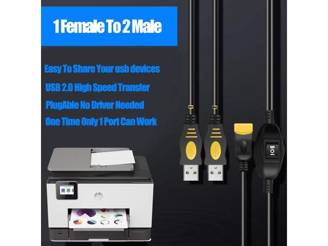 USB Splitters-USB 2.0 1 Female to 2 Male Y Splitter 2 Port Hub Adapter Cable