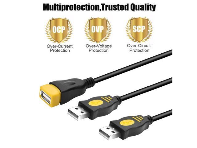 USB Splitters-USB 2.0 1 Female to 2 Male Y Splitter 2 Port Hub Adapter Cable