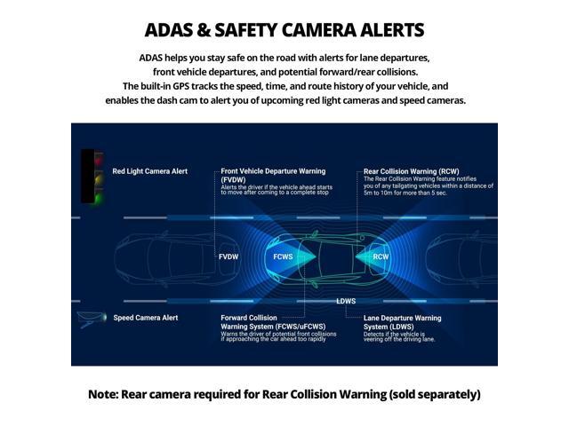 THINKWARE - U3000 4K UHD Front and 2K QHD Rear Dash Cam with Built-in GPS, WiFi and Radar - Black - image 8