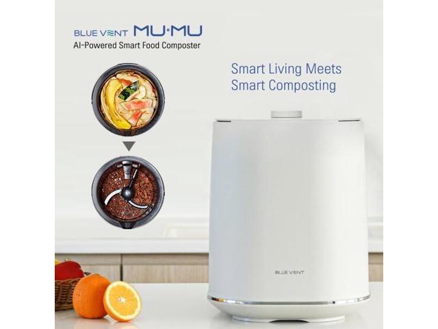 THINKWARE BLUEVENT MUMU Smart AI Food Composter, Odorless, Quiet 20 dB, Green Mode, on Kitchen Countertop, Only Takes 4-8 Hours to Turn Food Waste...