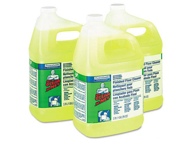 Procter & Gamble PGC02621CT Mr. Clean Finished Floor Cleaner, Lemon Scent, 1gal Bottle, 3/Carton, 1 Carton