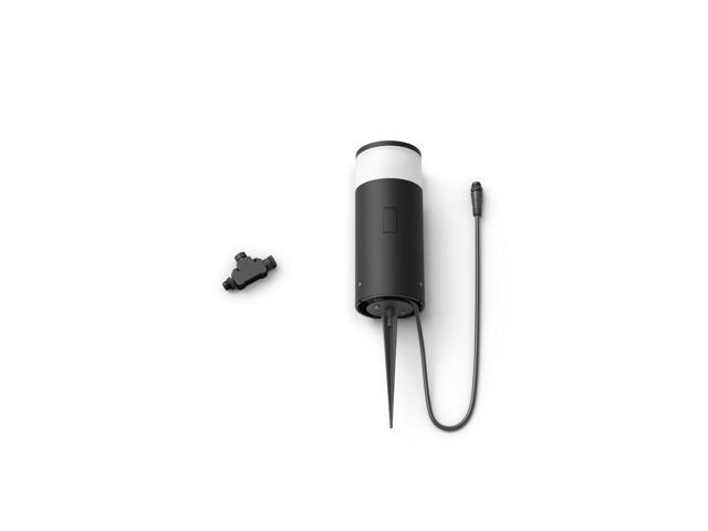 Hue White and Color Ambiance Calla Waterproof Black Outdoor Smart Integrated LED Bollard Landscape Path Light Extension