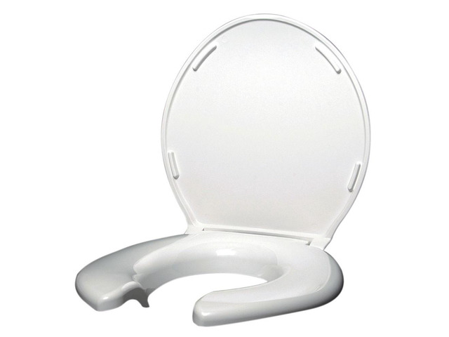 BIG JOHN 3W Toilet Seat With Cover, ABS, Elongated or Round, White