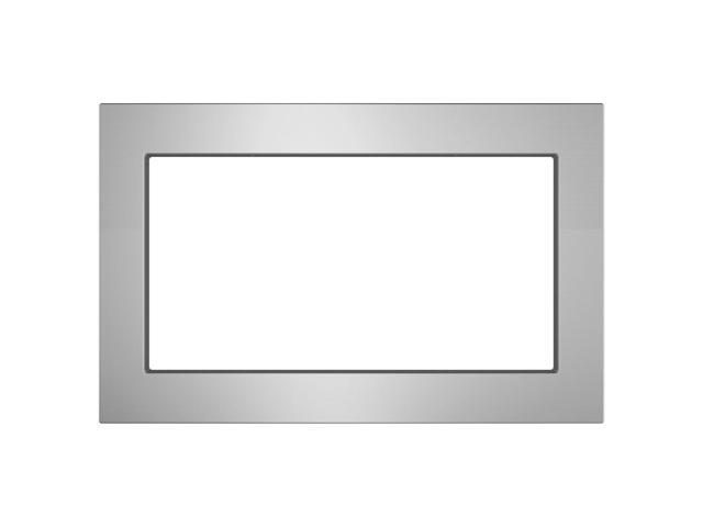 GE - 27" Built-In Microwave Trim Kit - Stainless Steel - image 3