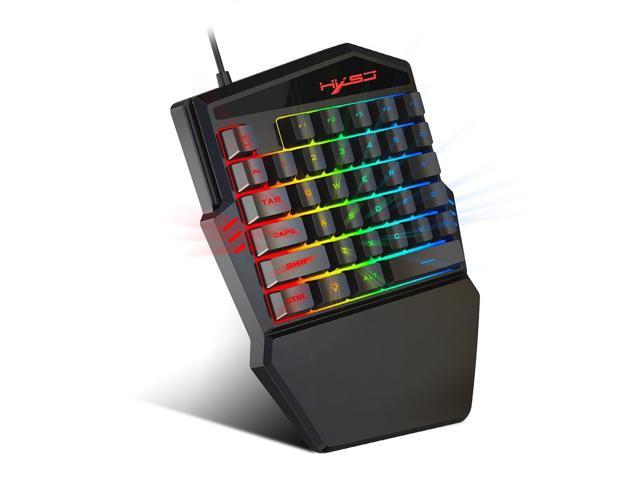Keyboard 35 Keys with Backlight Single Hand Gaming Keyboard Ergonomic Design and Anti-ghost Button