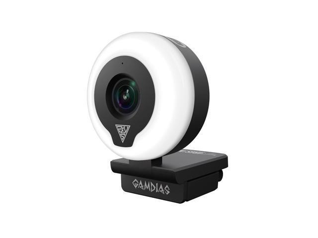 Gamdias IRIS M1, Streaming Webcam, Ring Light 1080P HD 60fps, Built-in Microphone, USB Cam.