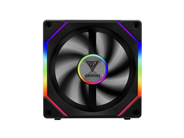 Gamdias AEOLUS P2 120 cableless connection push/pull Fan blades infinity ARGB LED Daisy Chain 120mm PWM power, for PC Case