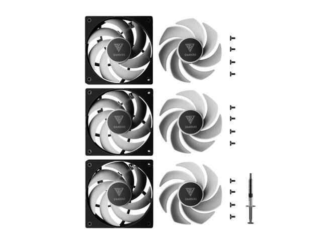 GAMDIAS NOTUS M1 ARGB 3-fan pack - black, Intake/Exhaust Swappable Blades.