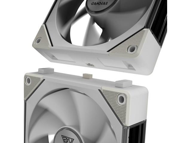 Gamdias AEOLUS P2 120mm WHITE cableless connection push/pull Fan blades infinity ARGB LED Daisy Chain 3x120mm PWM power, for PC Case