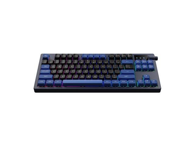 GAMDIAS - HERMES E7 TKL Wired Mechanical Red Switch Gaming Keyboard - Black and Blue - image 3