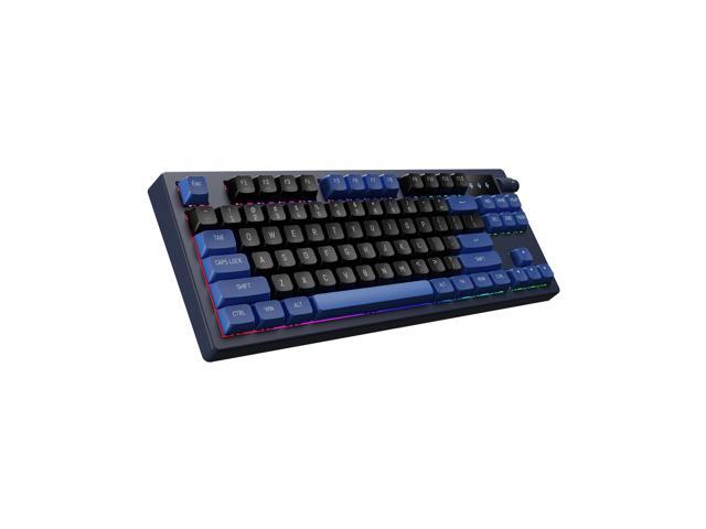 GAMDIAS - HERMES E7 TKL Wired Mechanical Red Switch Gaming Keyboard - Black and Blue - image 4