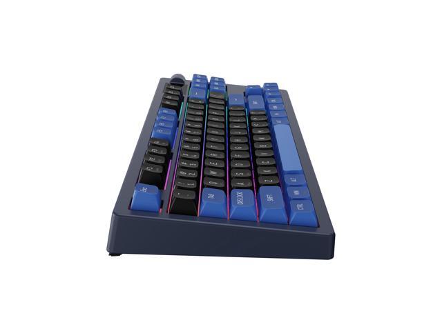GAMDIAS - HERMES E7 TKL Wired Mechanical Red Switch Gaming Keyboard - Black and Blue - image 6