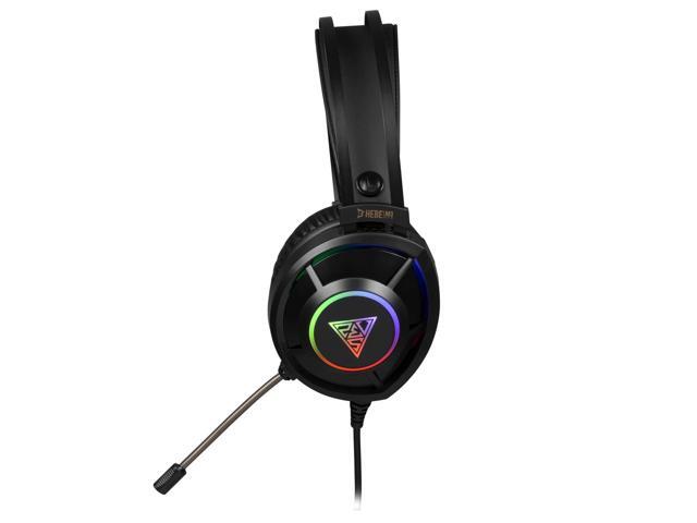 Gamdias HEBE M3 headset, inline volume and mic control, 50mm Speakers, RGB lighting effects, Omnidirectional Microphone, weight 0.68 lbs, USB cable...