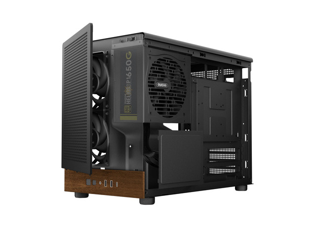 Gamdias ATHENA M4M WOOD, with ATX 3.1 650W 80+ GOLD PSU 5yr warranty, mini ITX, mATX, micro mesh small form factor PC case, 3 PWM fans (Airflow up...