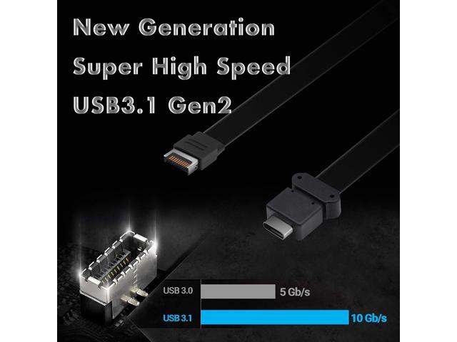 5.25in 10Gbps USB 3.1 Gen2 Hub and Type-C Port,Front Panel USB Hub with QC 3.0 Quick Charging