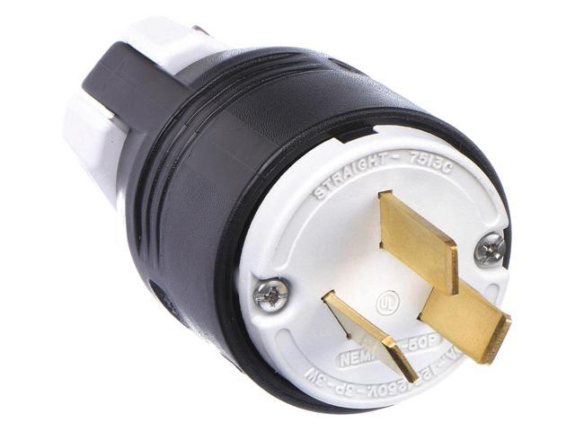 HUBBELL WIRING DEVICE-KELLEMS HBL7513C 3 Wire Industrial Straight Blade Plug