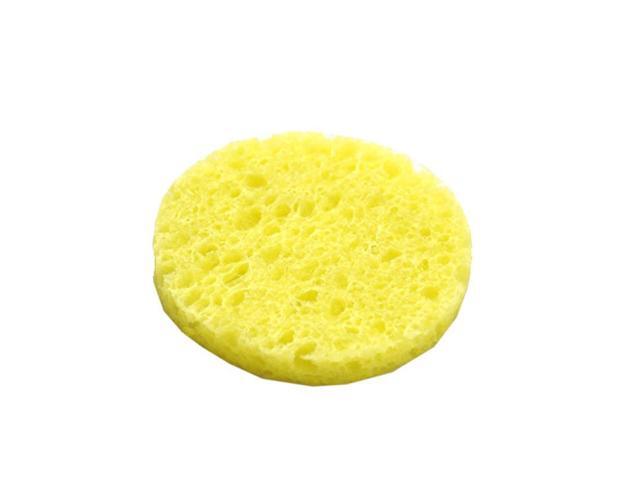 ELECALL 50pcs/Set High Temperature Enduring Round Shape Electric Welding Soldering Iron Cleaning Sponge Yellow Hot
