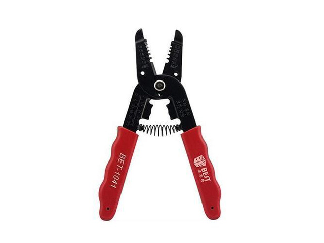 BEST 1041 Precision 7 in 1 Cable Cutter Clamp Handhold Stripping Plier - RED
