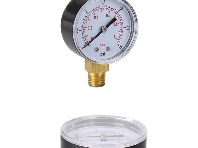 TS-50-15psi 0-15psi/0-1bar 1/4'' BSPT Vacuum Low Pressure Gauge Measuring Manometer Anti-knock
