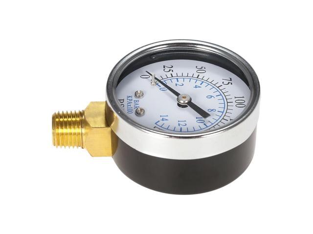 TS-50-14 0-200psi/0-14bar 1/4'' NPT Dial Display Pressure Gauge Measuring Manometer