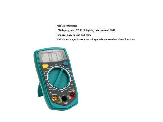 Proâ?skit MT-1233C-C 3 1/2 Digital Multimeter DC AC Voltage Current Resistance Tester Ammeter Multitester Temperature Tester