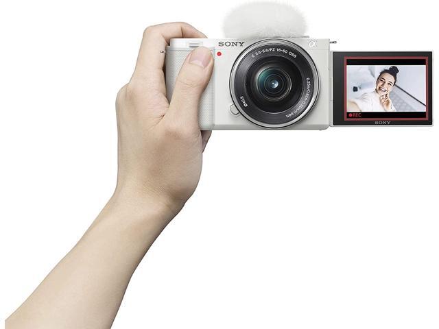 Sony - Alpha ZV-E10 Kit Mirrorless Vlog Camera with 16-50mm Lens - White - image 10