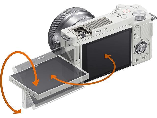 Sony - Alpha ZV-E10 Kit Mirrorless Vlog Camera with 16-50mm Lens - White - image 12