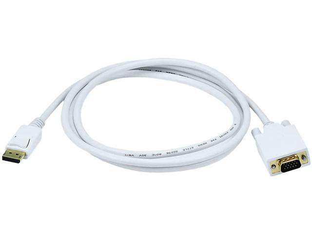 Monoprice 6ft Gold Plated 28AWG DisplayPort to VGA Cable - White