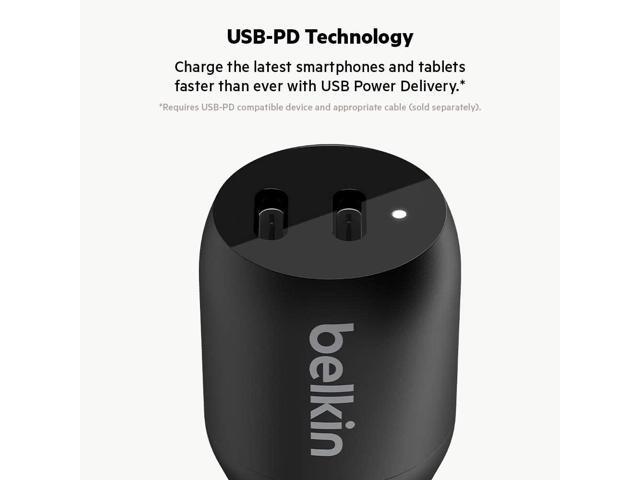 Belkin - BOOST↑CHARGE  Dual USB-C Car Charger 36W - Black - image 11