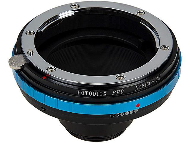 fotodiox pro lens mount adapter - compatible with nikon f mount g-type d/slr lenses to cs-mount (1' screw mount) cine & cctv camera body with...