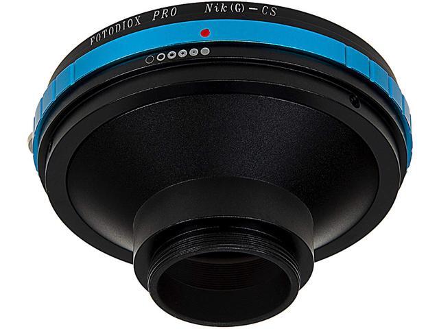 fotodiox pro lens mount adapter - compatible with nikon f mount g-type d/slr lenses to cs-mount (1' screw mount) cine & cctv camera body with...
