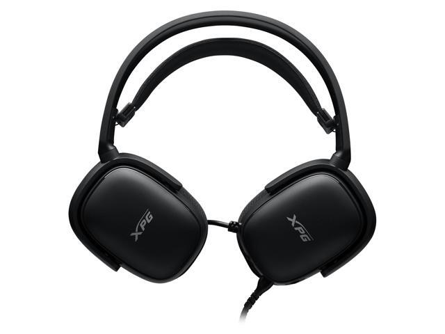 XPG PRECOG S Wired Black Gaming Headset w/ Mic + Windows Sonic 3D Spatial Awareness USB-C and 3.5mm Jack Connection 50mm Driver - Clear and...