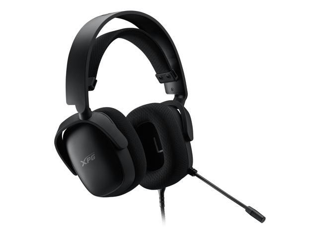 XPG PRECOG S Wired Black Gaming Headset w/ Mic + Windows Sonic 3D Spatial Awareness USB-C and 3.5mm Jack Connection 50mm Driver - Clear and...