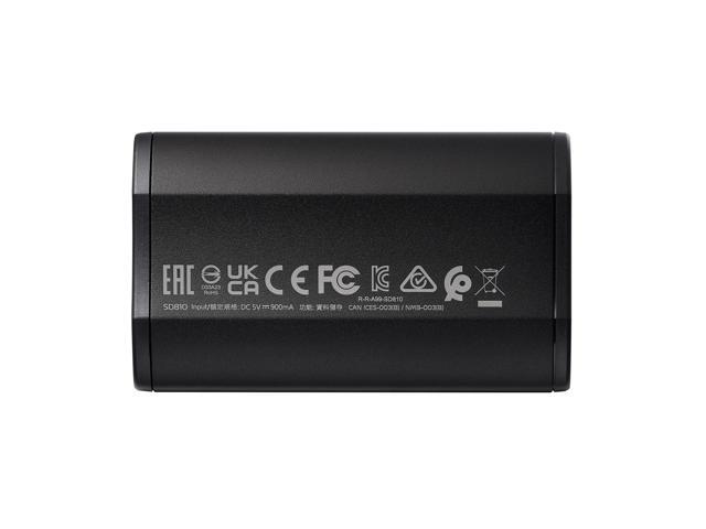 ADATA SD810 2000G IP68 Water Resistance Up to 2000 MB/s USB 3.2 Gen 2 USB-C External Solid State Drive - Black for iphone 15/Pro/Max, Android...