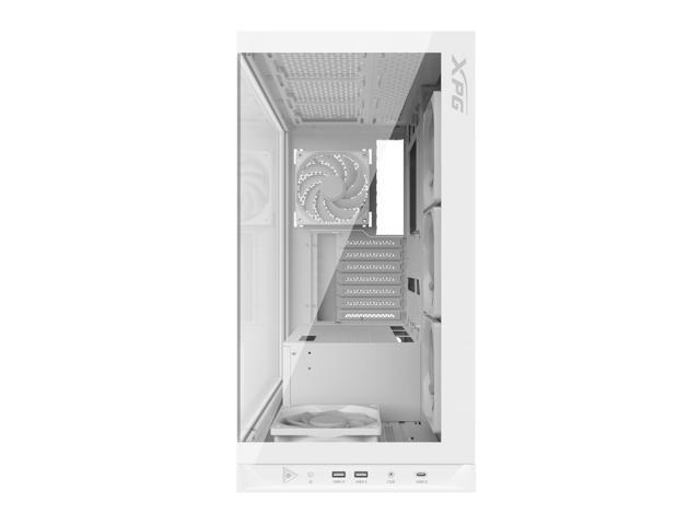 XPG Invader X Mid Tower Gaming PC Case, Supports ATX/Micro-ATX/Mini-ITX, Dual Tempered Glass Side Panel, Support 240/360 AIO Radiator, Included 4x...