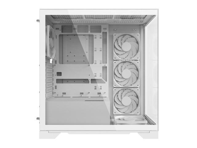 XPG Invader X Mid Tower Gaming PC Case, Supports ATX/Micro-ATX/Mini-ITX, Dual Tempered Glass Side Panel, Support 240/360 AIO Radiator, Included 4x...