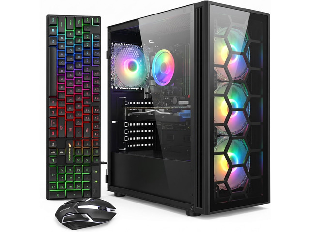 STGAubron Gaming Desktop PC, Intel Core I7 8th Gen up to 4.1G, GeForce GTX 1660