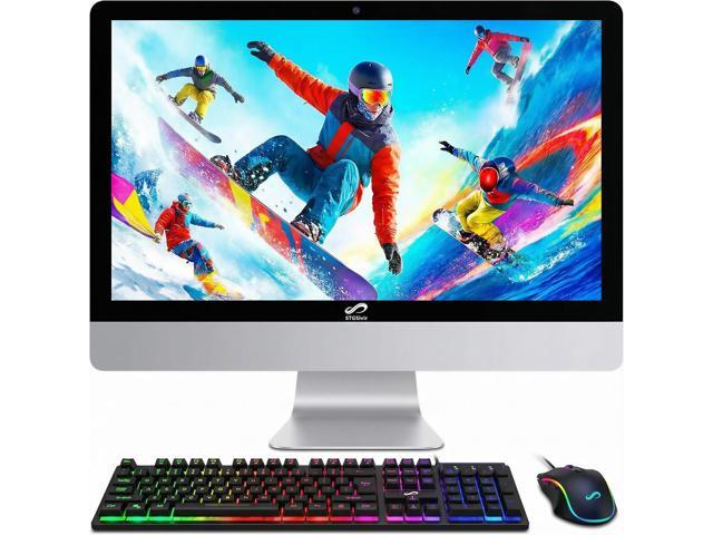STGSivir All in One Desktop Computer, 24' FHD Display, Intel Core i7 up to 3.9GHz, 16G RAM, 512G SSD, WiFi, Bluetooth, RGB Keyboard & Mouse,...