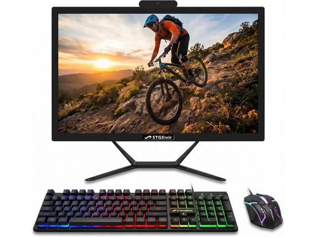 STGSivir All in One Desktop Computer, 22'' FHD Display, Intel Core i5 up to 3.6GHz, 16G Memory, 512G SSD, WiFi, Bluetooth, RGB Keyboard & Mouse,...