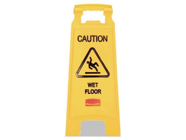 Rubbermaid Plastic, Floor Safety Sign, 11' Width, 25' Height, Yellow