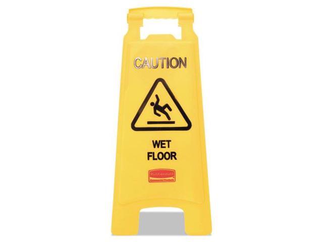 Rubbermaid Plastic, Floor Safety Sign, 11' Width, 25' Height, Yellow